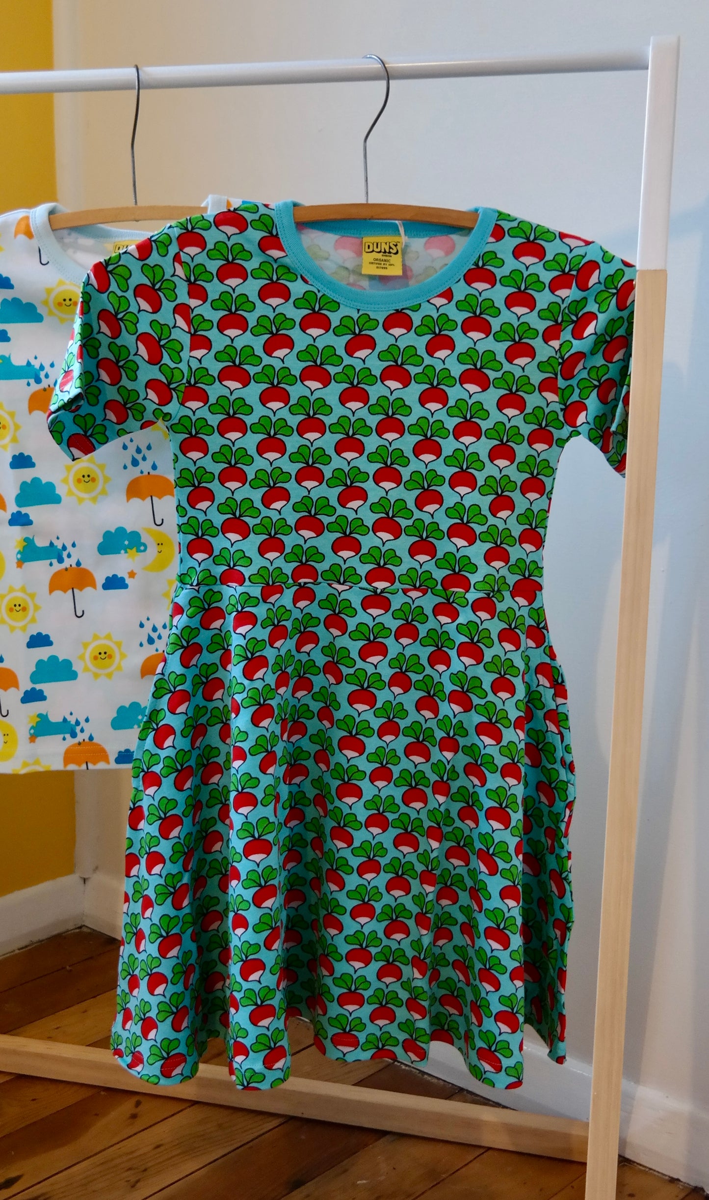 Short sleeve skater Dress - Blue Tint Radish