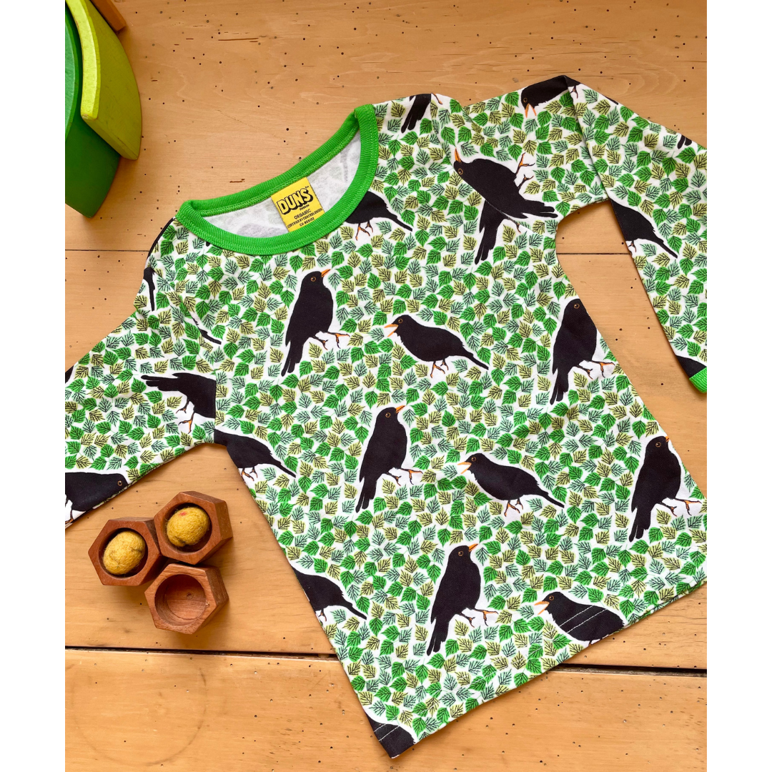 DUNS Sweden - Long sleeve top - Black Bird - Classic Green