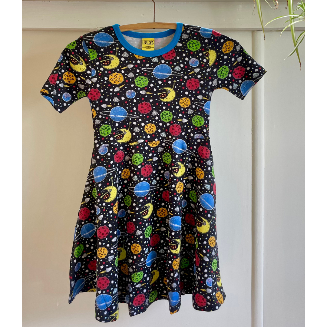 Short sleeve skater Dress - SPACE