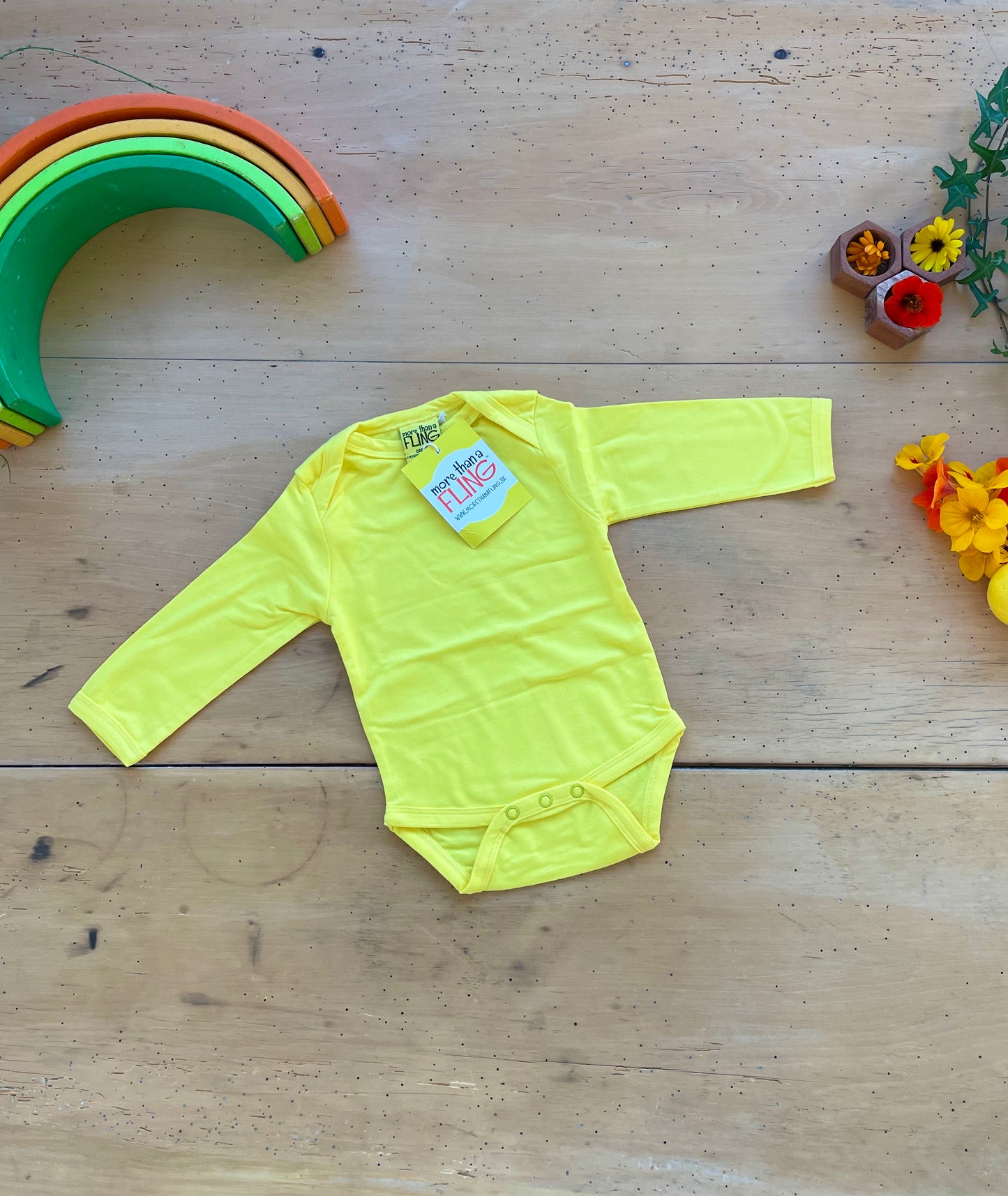 More Than a Fling - Long sleeve body suit - Buttercup