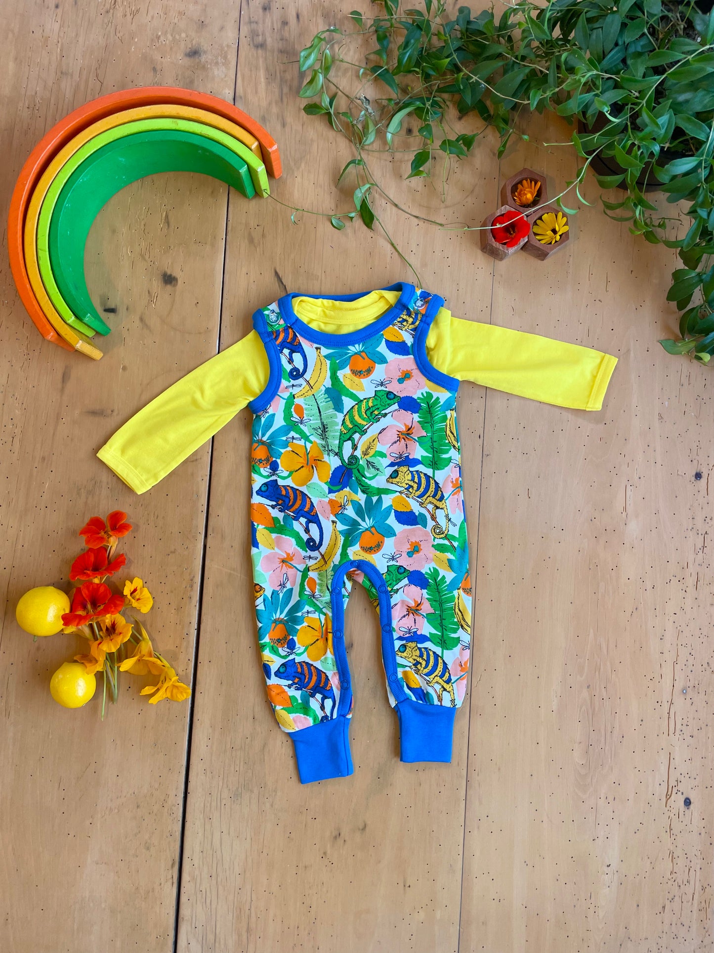 DUNS - Dungarees - Chameleon (4-6 Months)